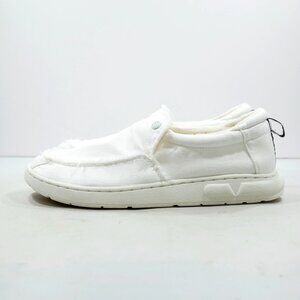 Vionic Beach Seaview White Canvas Slip On Sneakers - Men's 8.5/Women's 10